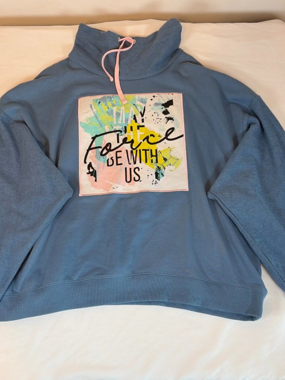 Disney Parks Star Wars May The Force Be With Us Cowl Neck Cropped Sweatshirt Wom